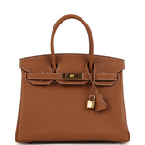 Hermes Birkin 30 Gold Togo Gold Hardware