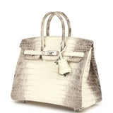 Hermes Birkin 25 Himalaya Niloticus Crocodile Palladium Hardware