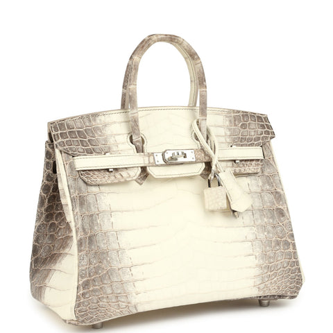 Hermes Birkin 25 Himalaya Niloticus Crocodile Palladium Hardware