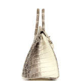 Hermes Birkin 25 Himalaya Niloticus Crocodile Palladium Hardware