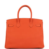Hermes Birkin 30 Feu Togo Gold Hardware
