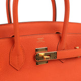 Hermes Birkin 30 Feu Togo Gold Hardware