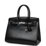 Pre-owned Hermes Birkin Sellier 30 Black Box Palladium Hardware