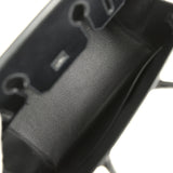 Pre-owned Hermes Birkin Sellier 30 Black Box Palladium Hardware