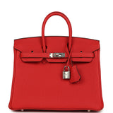 Hermes Birkin 25 Rouge Radieux Togo Palladium Hardware