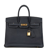 Hermes Birkin 25 Bleu Nuit Togo Gold Hardware - Thumbnail View 1