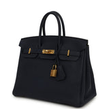 Hermes Birkin 25 Bleu Nuit Togo Gold Hardware - Thumbnail View 5