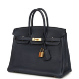 Hermes Birkin 25 Bleu Nuit Togo Gold Hardware - Thumbnail View 5