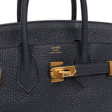 Hermes Birkin 25 Bleu Nuit Togo Gold Hardware - Thumbnail View 7