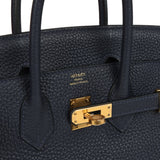 Hermes Birkin 25 Bleu Nuit Togo Gold Hardware - Thumbnail View 7