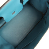 Pre-owned Hermes Birkin 30 Cobalt Togo Gold Hardware