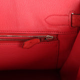 Pre-owned Hermes Birkin 30 Bougainvillea Ostrich Palladium Hardware