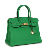 Pre-owned Hermes Birkin 30 Bambou Togo Gold Hardware - Thumbnail View 2