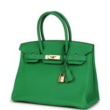 Pre-owned Hermes Birkin 30 Bambou Togo Gold Hardware - Thumbnail View 5