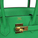 Pre-owned Hermes Birkin 30 Bambou Togo Gold Hardware - Thumbnail View 7