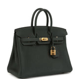 Hermes Birkin 25 Vert Fonce Togo Gold Hardware