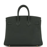 Hermes Birkin 25 Vert Fonce Togo Gold Hardware