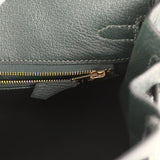 Hermes Birkin 25 Vert Fonce Togo Gold Hardware