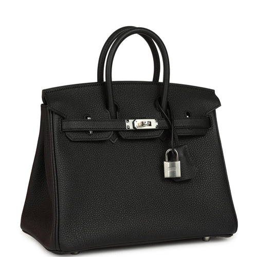 Hermes Birkin 25 Black Togo Palladium Hardware