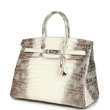 Hermes Birkin 35 Himalaya Niloticus Crocodile Palladium Hardware