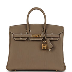 Hermes Birkin 25 Etoupe Togo Gold Hardware