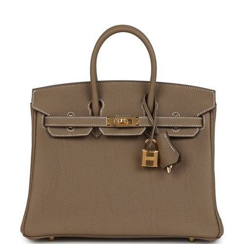 Hermes Birkin 25 Etoupe Togo Gold Hardware