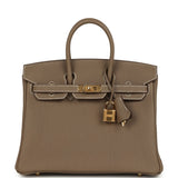 Hermes Birkin 25 Etoupe Togo Gold Hardware