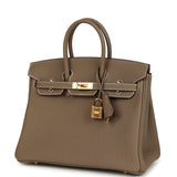 Hermes Birkin 25 Etoupe Togo Gold Hardware