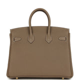Hermes Birkin 25 Etoupe Togo Gold Hardware