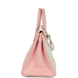 Hermes Special Order (HSS) Birkin 25 White and Rose Sakura Clemence Rose Gold Hardware - Thumbnail View 3