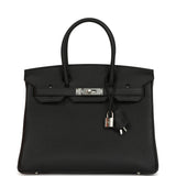 Hermes Birkin 30 Black Togo Palladium Hardware - Thumbnail View 1