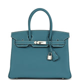 Hermes Birkin 30 Blue Jean Togo Palladium Hardware - Thumbnail View 1