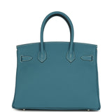 Hermes Birkin 30 Blue Jean Togo Palladium Hardware - Thumbnail View 4