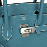 Hermes Birkin 30 Blue Jean Togo Palladium Hardware - Thumbnail View 7