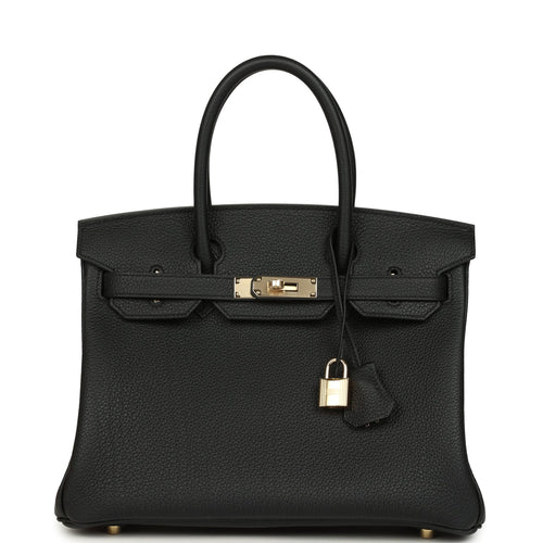 Hermes Birkin 30 Black Togo Permabrass Hardware