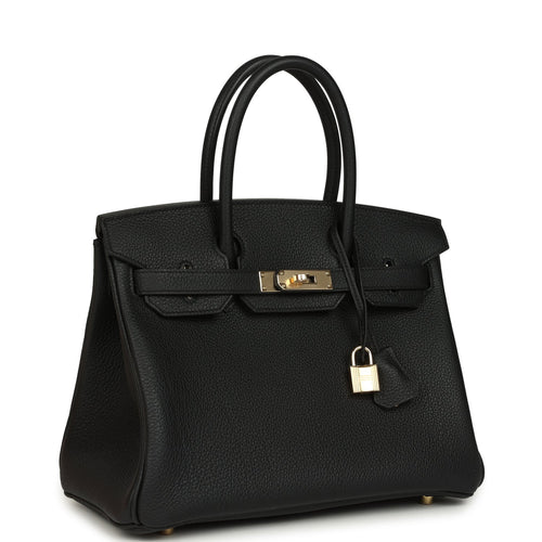 Hermes Birkin 30 Black Togo Permabrass Hardware