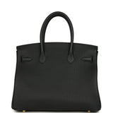 Hermes Birkin 30 Black Togo Permabrass Hardware