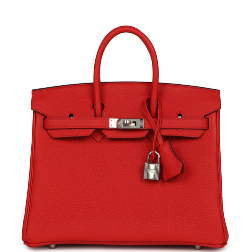 Hermes Birkin 25 Rouge de Coeur togo Palladium Hardware