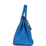Pre-owned Hermes Birkin 35 Bleu Hydra Clemence Gold Hardware
