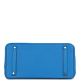 Pre-owned Hermes Birkin 35 Bleu Hydra Clemence Gold Hardware