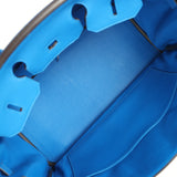 Pre-owned Hermes Birkin 35 Bleu Hydra Clemence Gold Hardware
