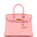Hermes Birkin 30 Rose Confetti Epsom Palladium Hardware