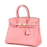 Hermes Birkin 30 Rose Confetti Epsom Palladium Hardware