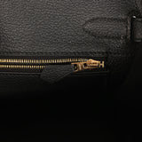 Pre-owned Hermes Birkin 30 Black Togo Gold Hardware