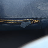 Pre-owned Hermes Birkin 35 Deep Bleu Togo Gold Hardware