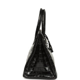 Vintage Hermes Birkin 30 Black Matte Niloticus Crocodile Palladium Hardware - Thumbnail View 3