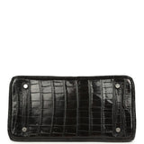 Vintage Hermes Birkin 30 Black Matte Niloticus Crocodile Palladium Hardware - Thumbnail View 6