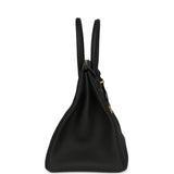 Pre-owned Hermes Birkin 35 Black Togo Gold Hardware