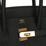 Pre-owned Hermes Birkin 35 Black Togo Gold Hardware