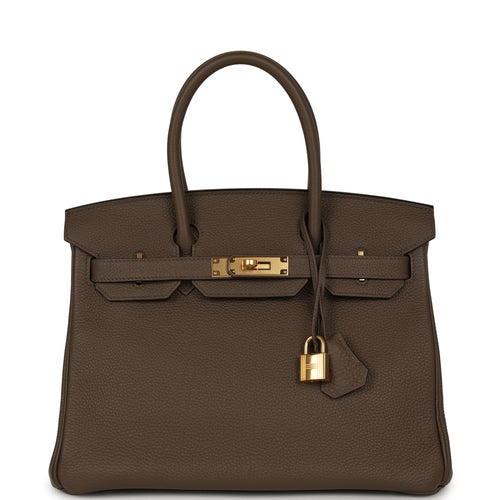 Pre-owned Hermes Birkin 30 Taupe Togo Gold Hardware